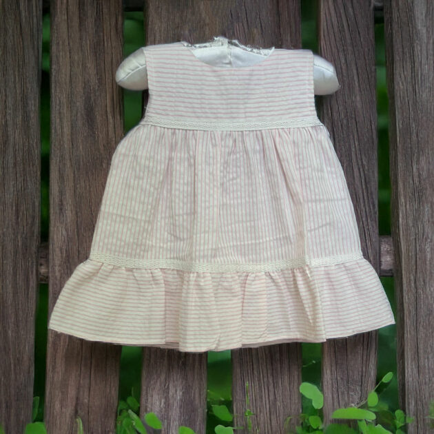 Pink stripe, 100% cotton dress